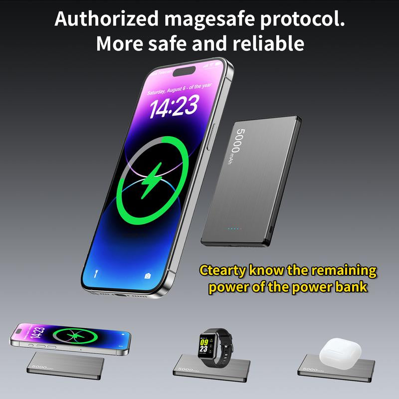 Ultra-Slim Wireless Magnetic Power Bank